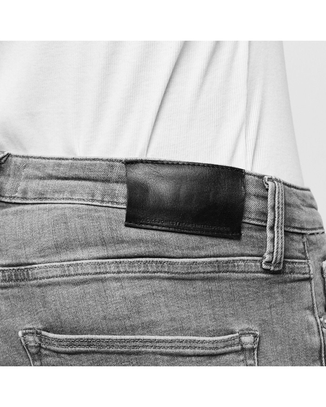 Jack & Jones Gray Clark Evan Straight Leg Jeans for men