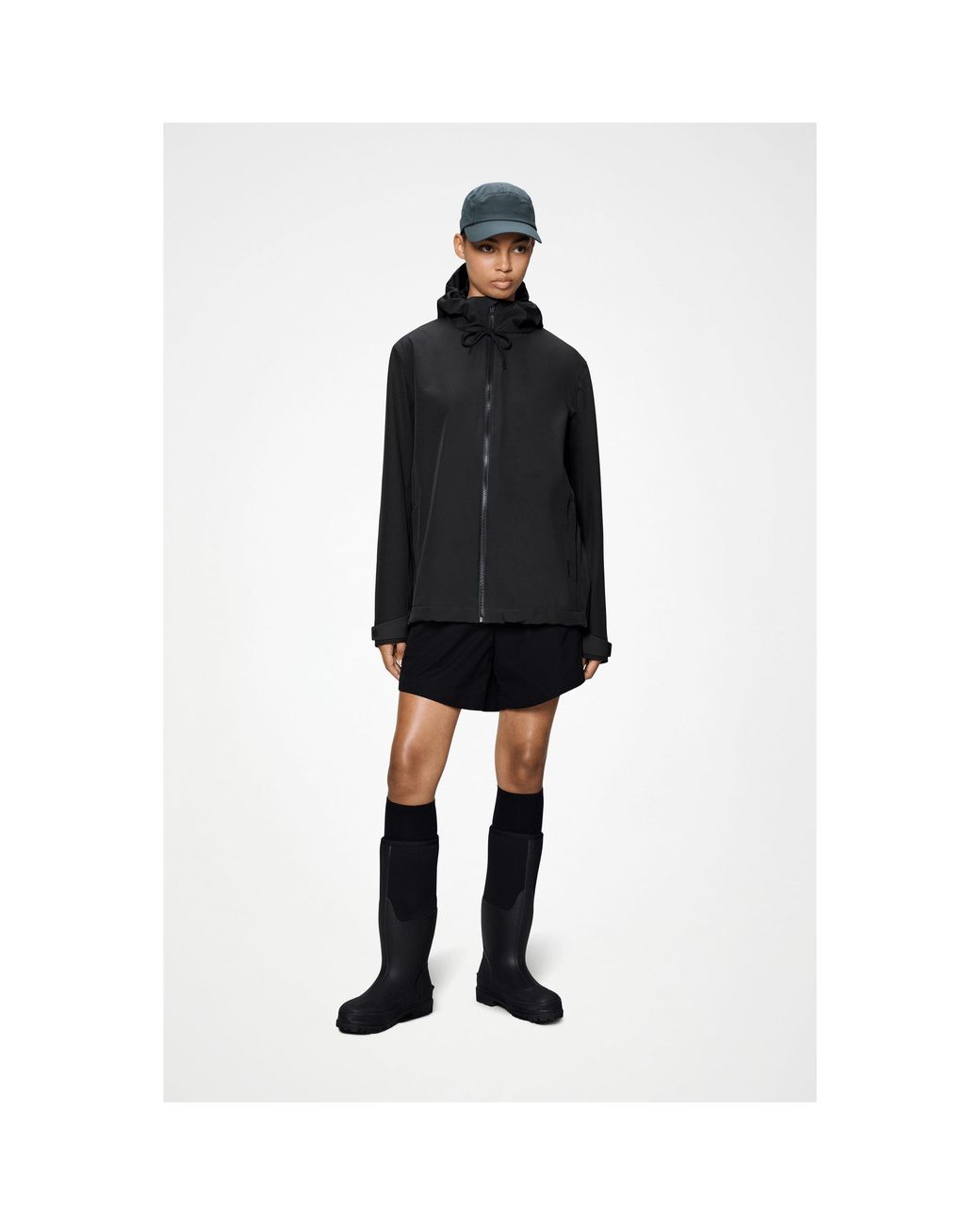 Rains Black Suva Softshell Waterproof Jacket