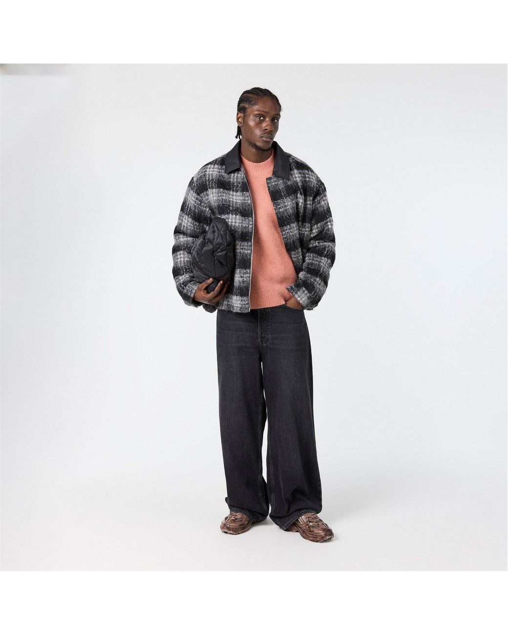 Represent Gray Two-Way Zip Overshirt for men