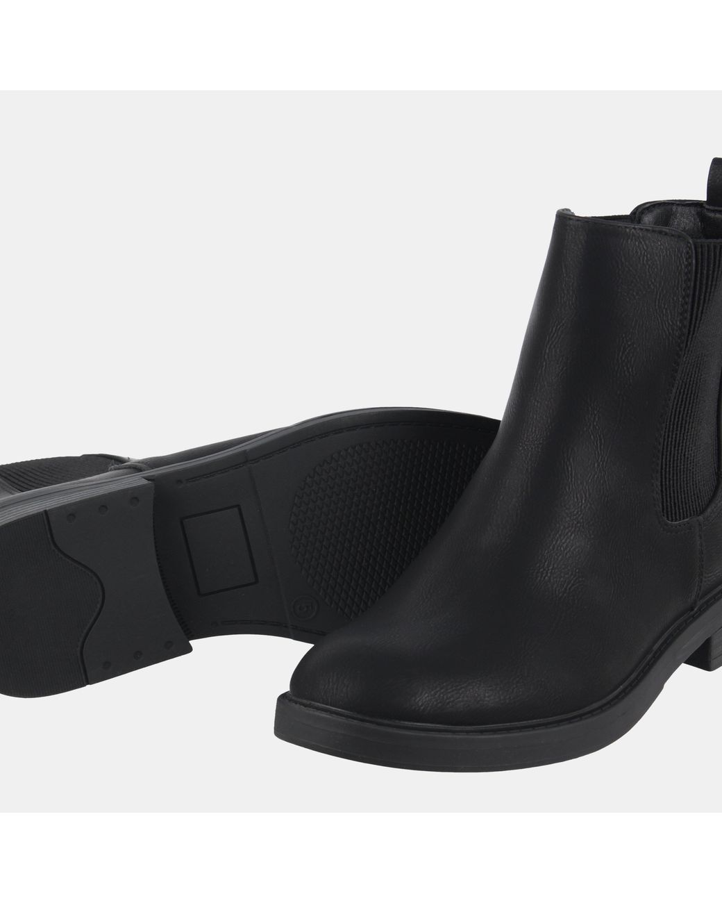 Miso Black Flat Ankle Boots