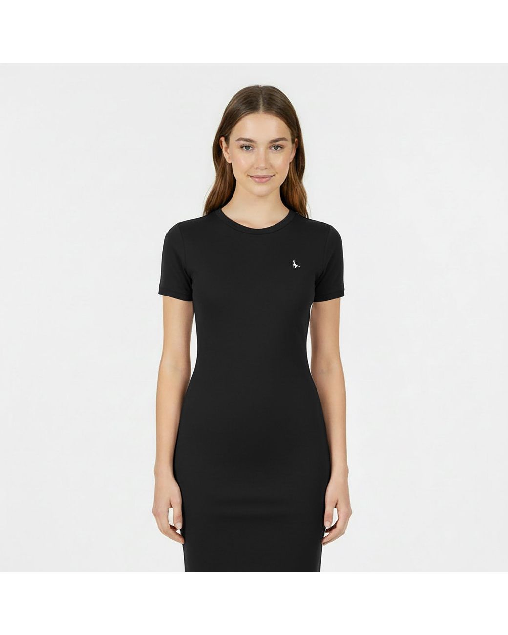 Jack Wills Black Goodrington Side Stripe Ringer Mini Dress