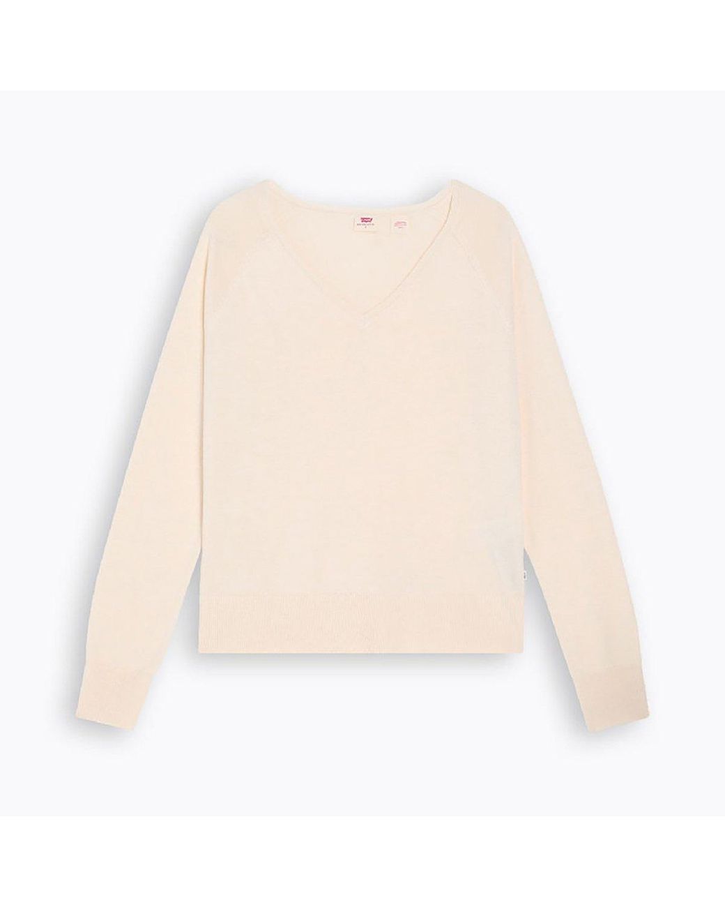 Levi's Natural Petal V-Neck 1/4 Zip Knitted Top
