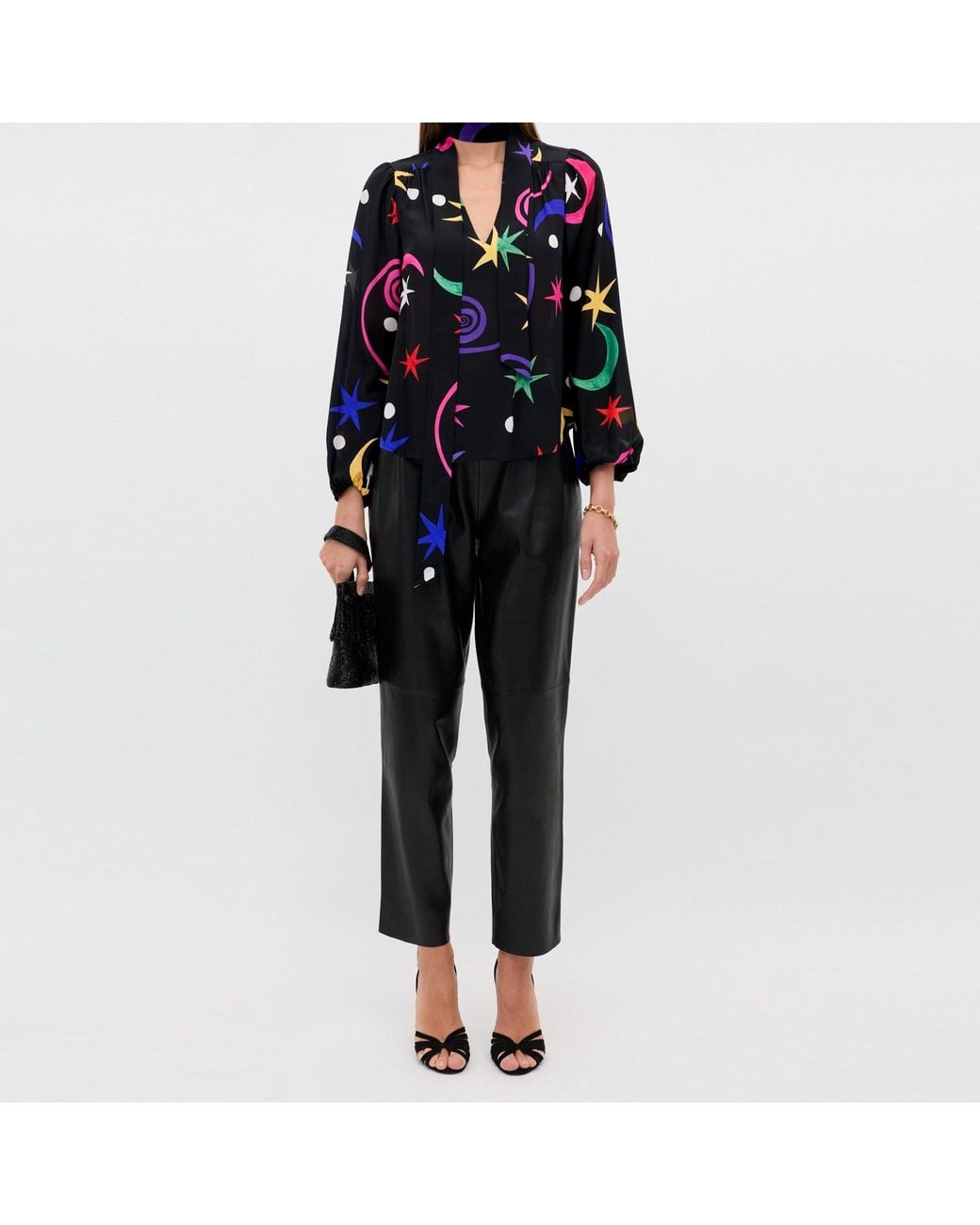 Rixo Black Moss Top Ld71