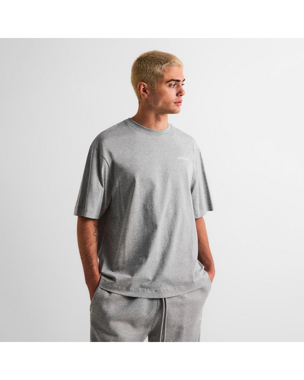 Off-White c/o Virgil Abloh Gray Off T Shirt for men