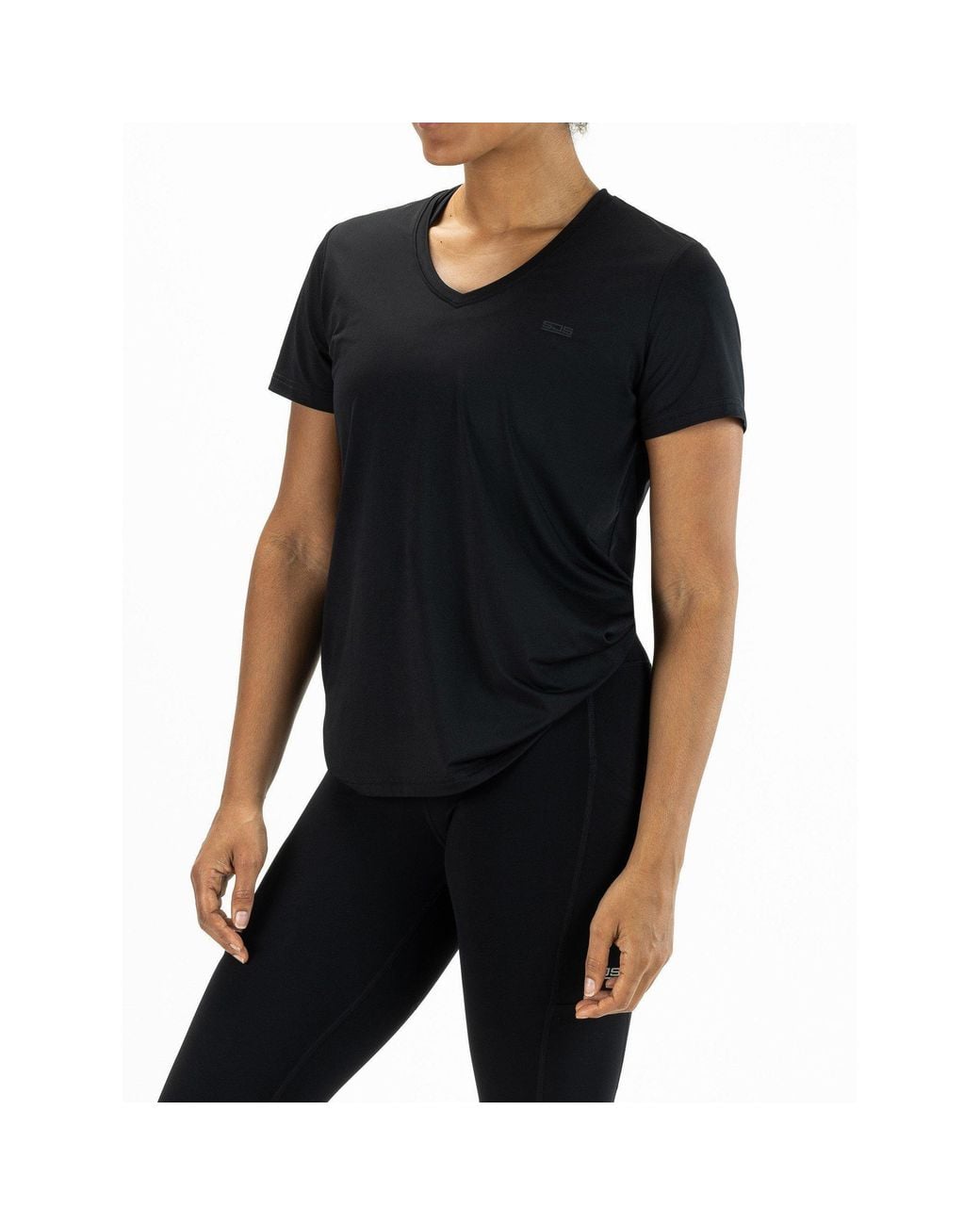 Sjeng Sports Black Ines Short Sleeve Performance Gym Top