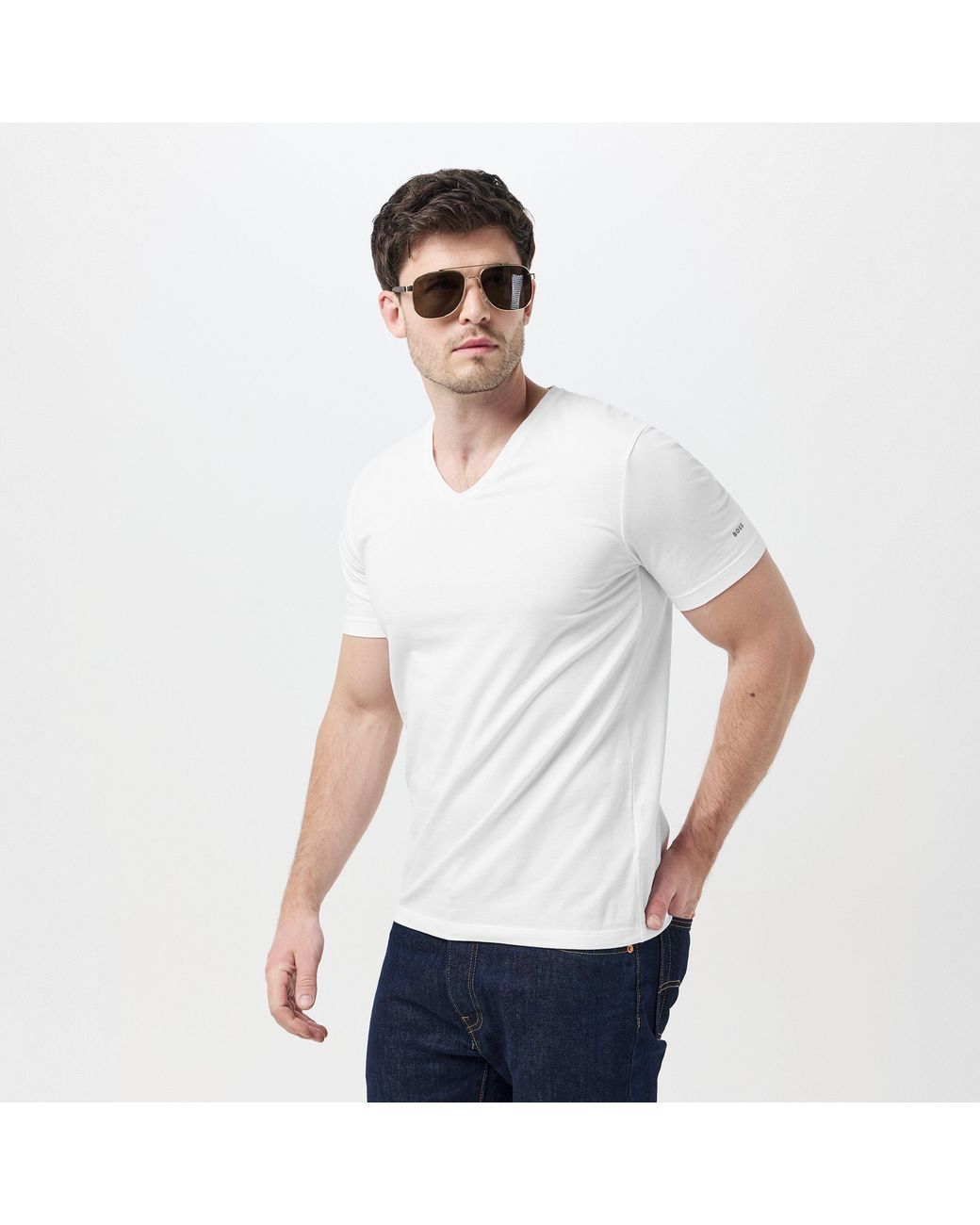 Boss White Spirit Regular Fit T-Shirt for men