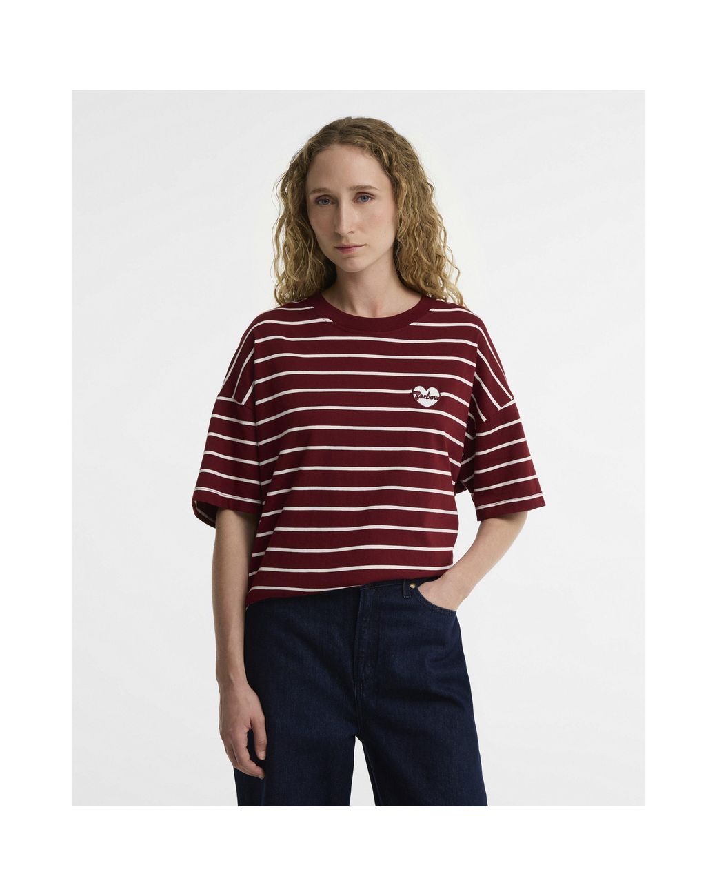 Barbour Red Ambleside Timeless Classics Cotton Long-Sleeve T-Shirt