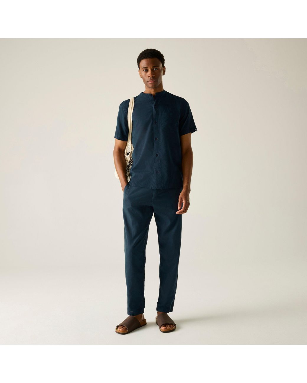 Regatta Blue Lovrey Soft Linen Shirt for men