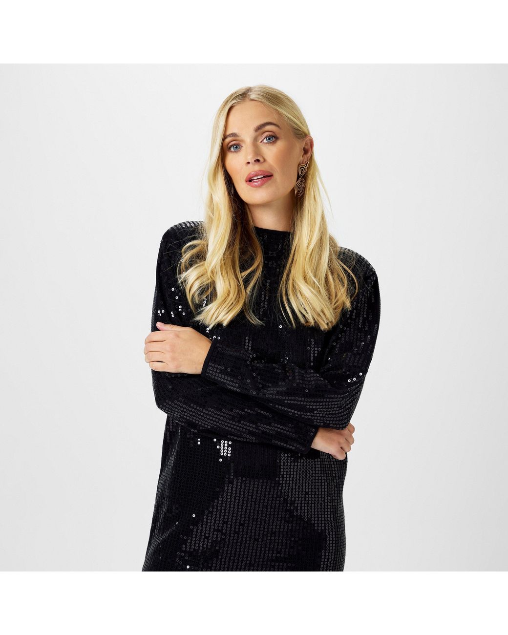 Biba Black Sequin Tunic Dress