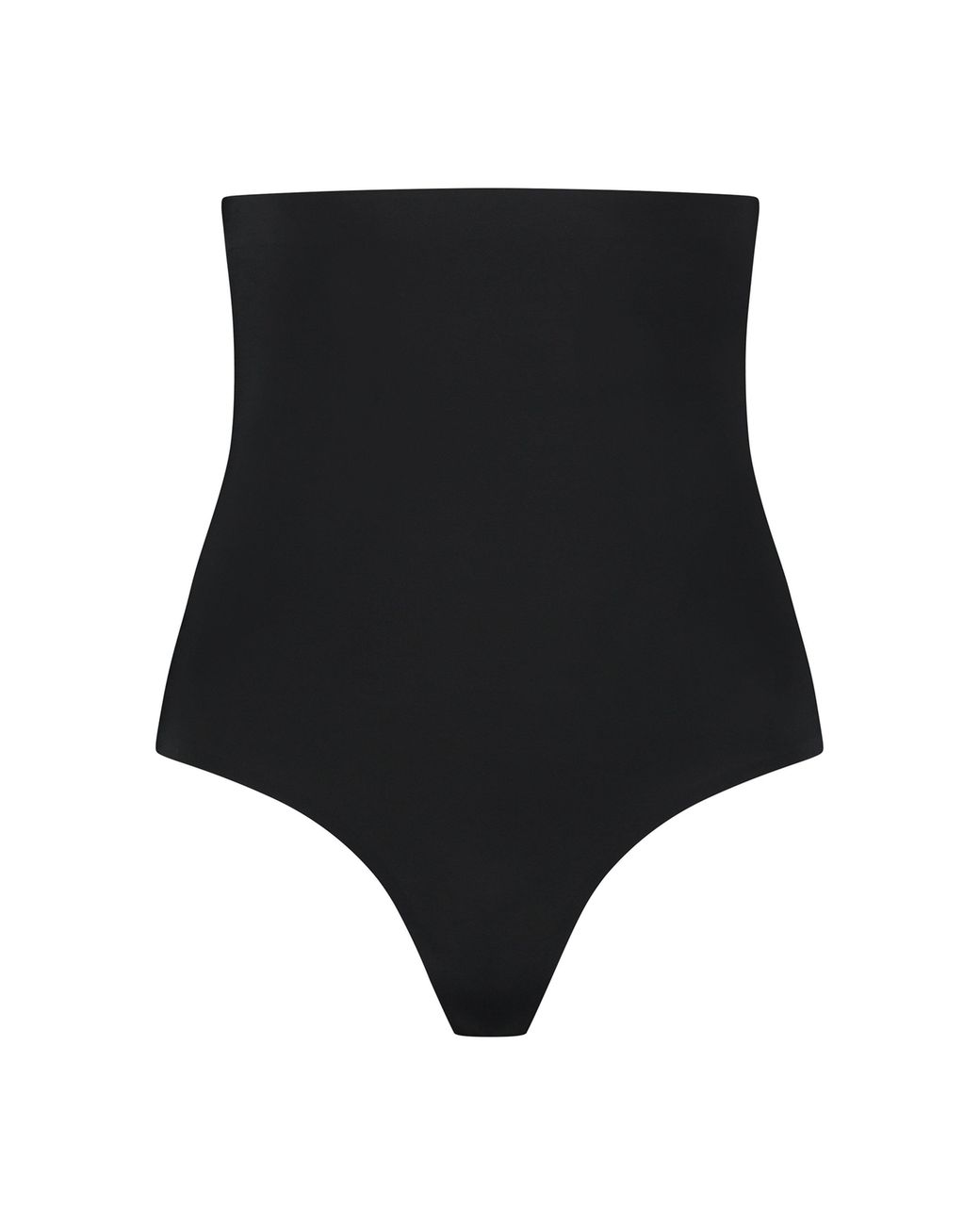Bye Bra Black Invisible High Waist Thong With Light Control