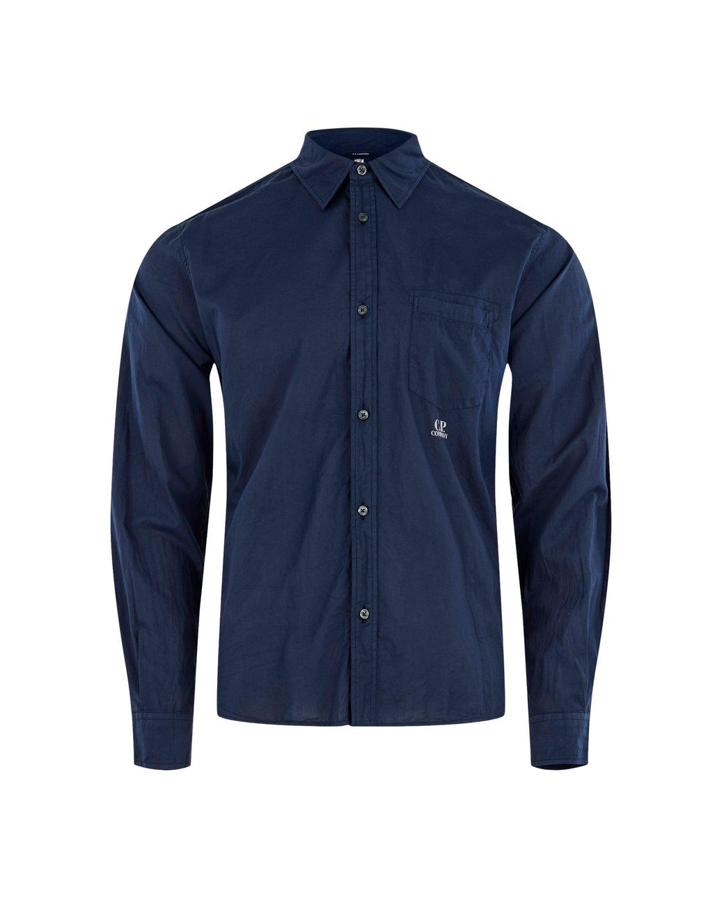 C P Company Blue Long Sleeve Shirt for men