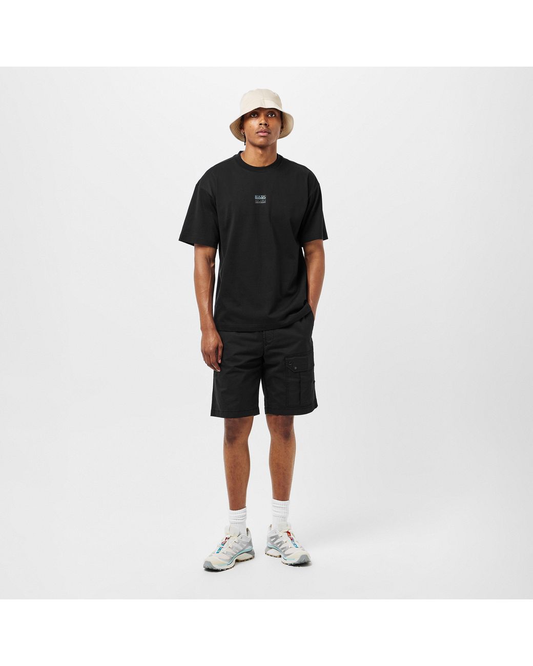 Napapijri Black Regular Fit T-Shirt for men