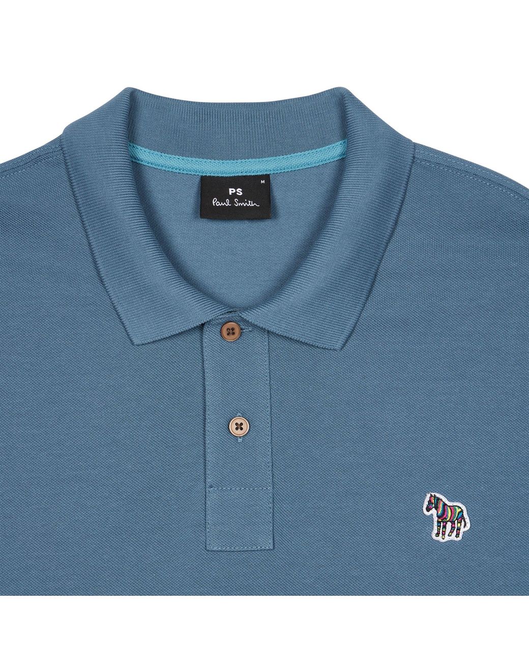 Paul Smith Blue Regular Fit Zebra Polo Shirt for men