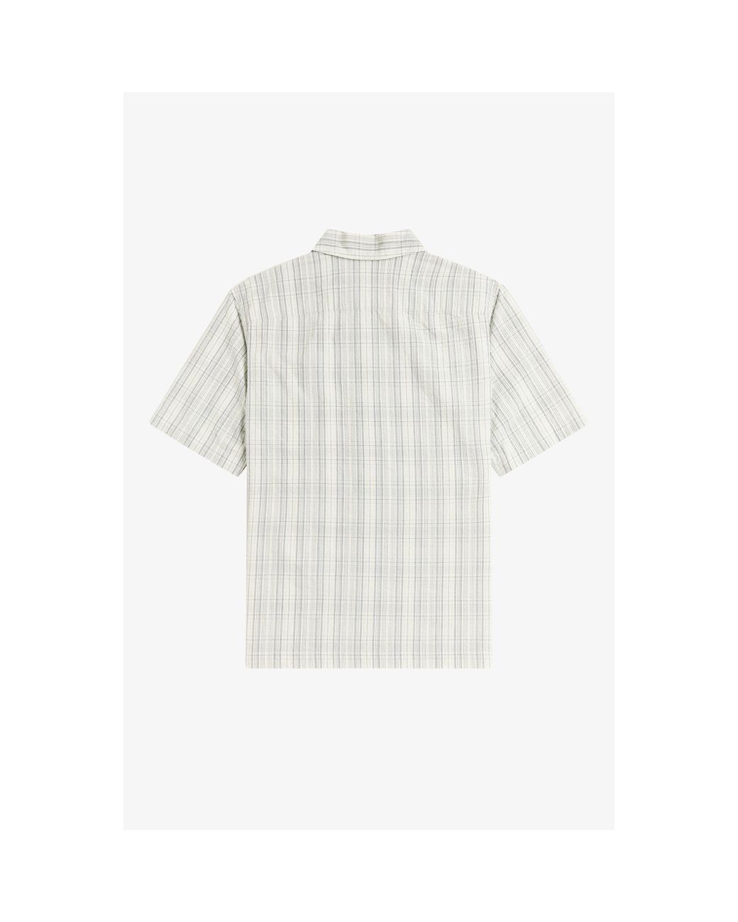 Fred Perry White Patterned Short Sleeve Shirt for men