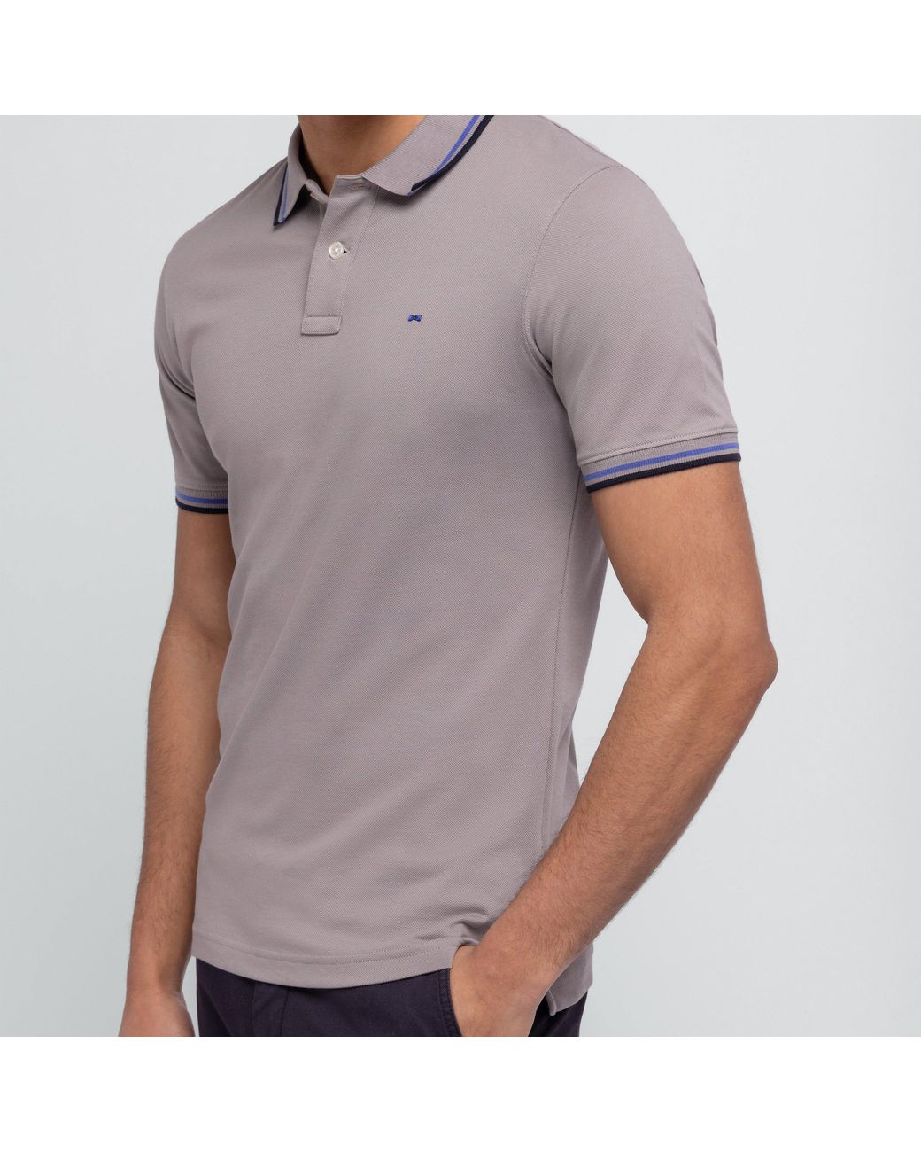 Eden Park Purple Aqua Shortsleeved Polo for men