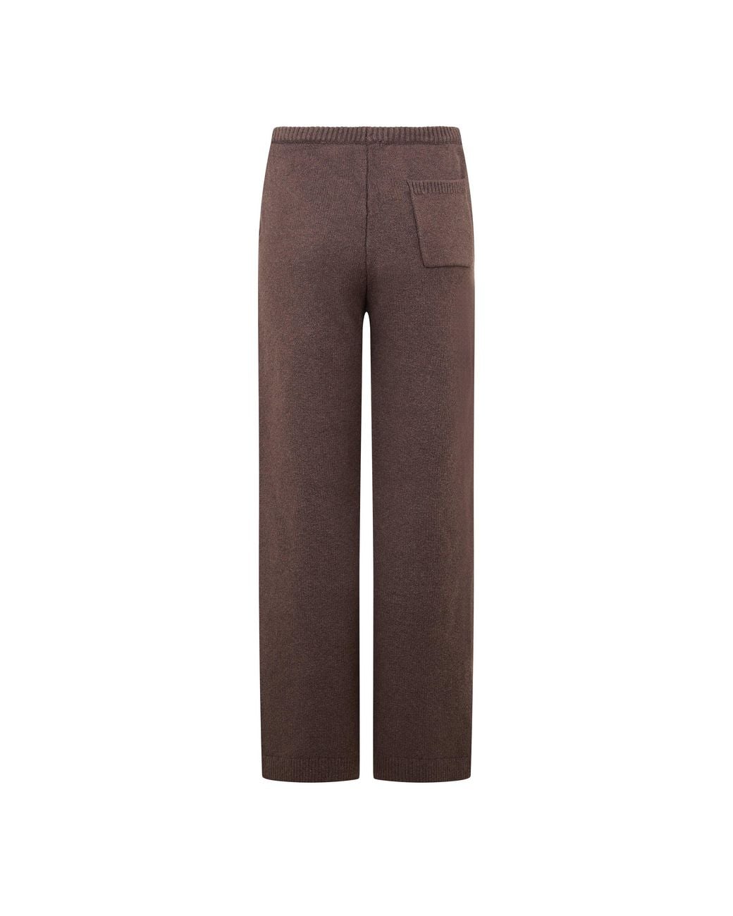 The Couture Club Brown Emblem Knit Trousers
