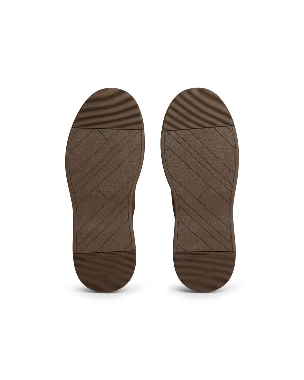 Tommy Hilfiger Brown Comfort Leather Lace-Up Moc-Toe Shoes for men