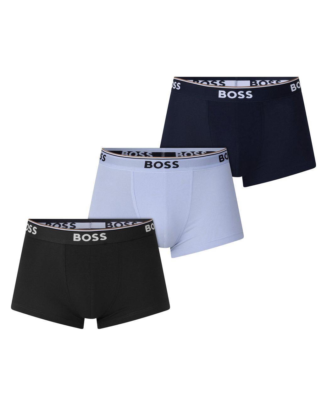 Boss Blue Bodywear 3-Pack Boxer Shorts With Logo Detail for men