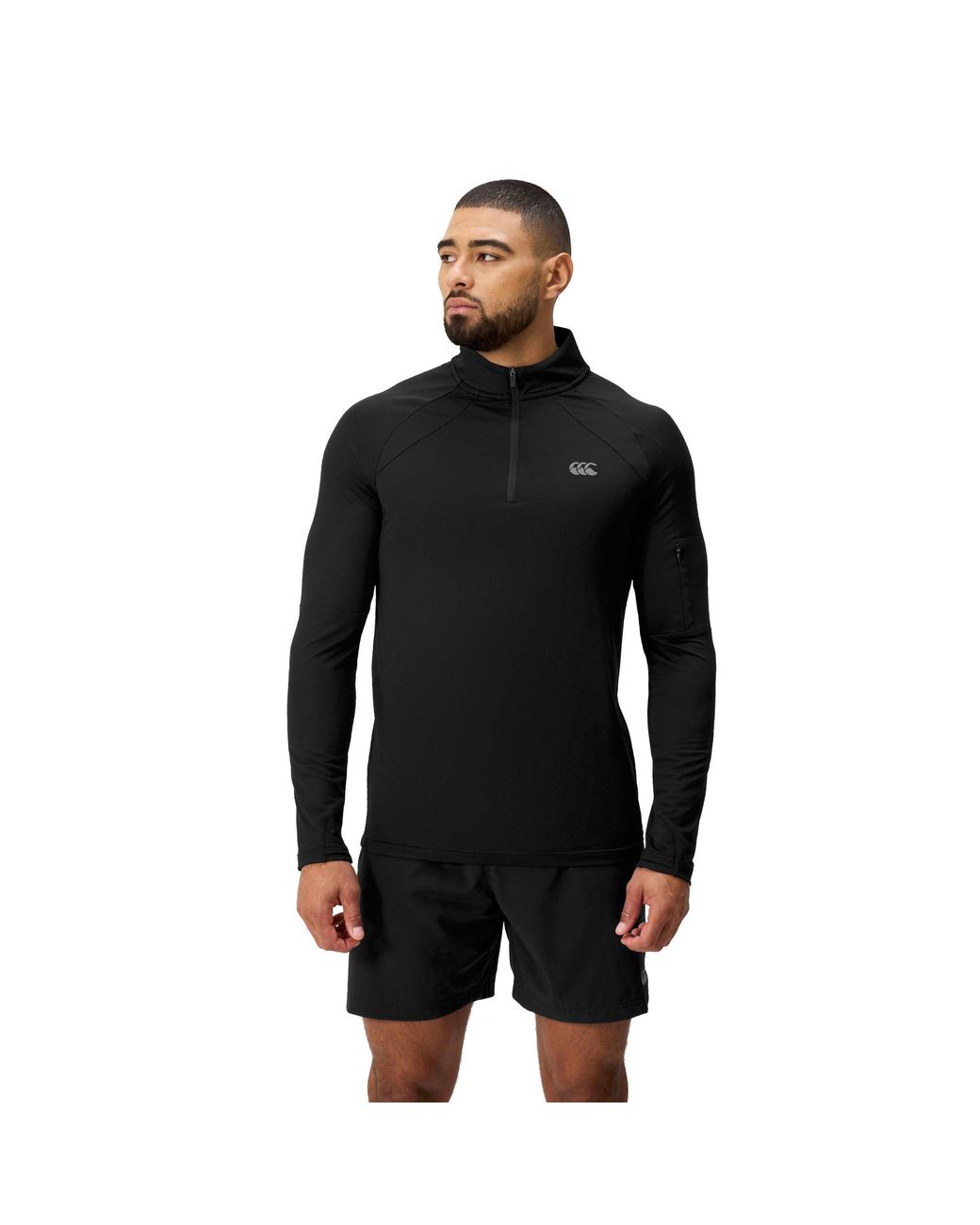 Canterbury Black Tempo Long Sleeve T-Shirt for men