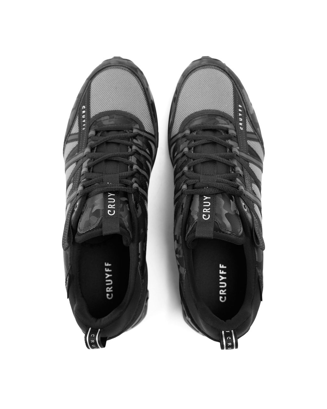 Cruyff Black Fearia Hex Tech Low-Top Trainers for men