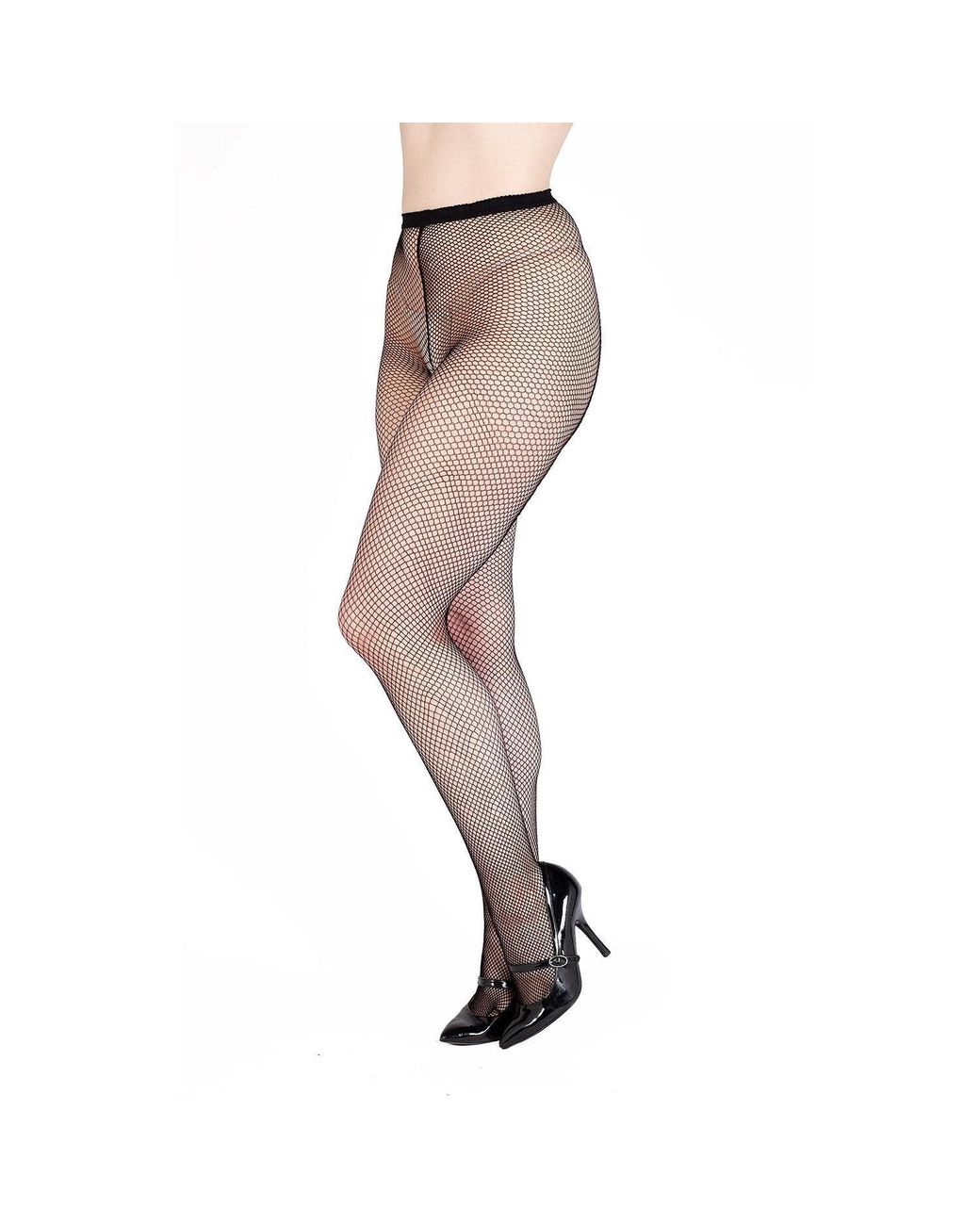 Playful Promises Brown Bettie Page Fishnet Seamed Tights