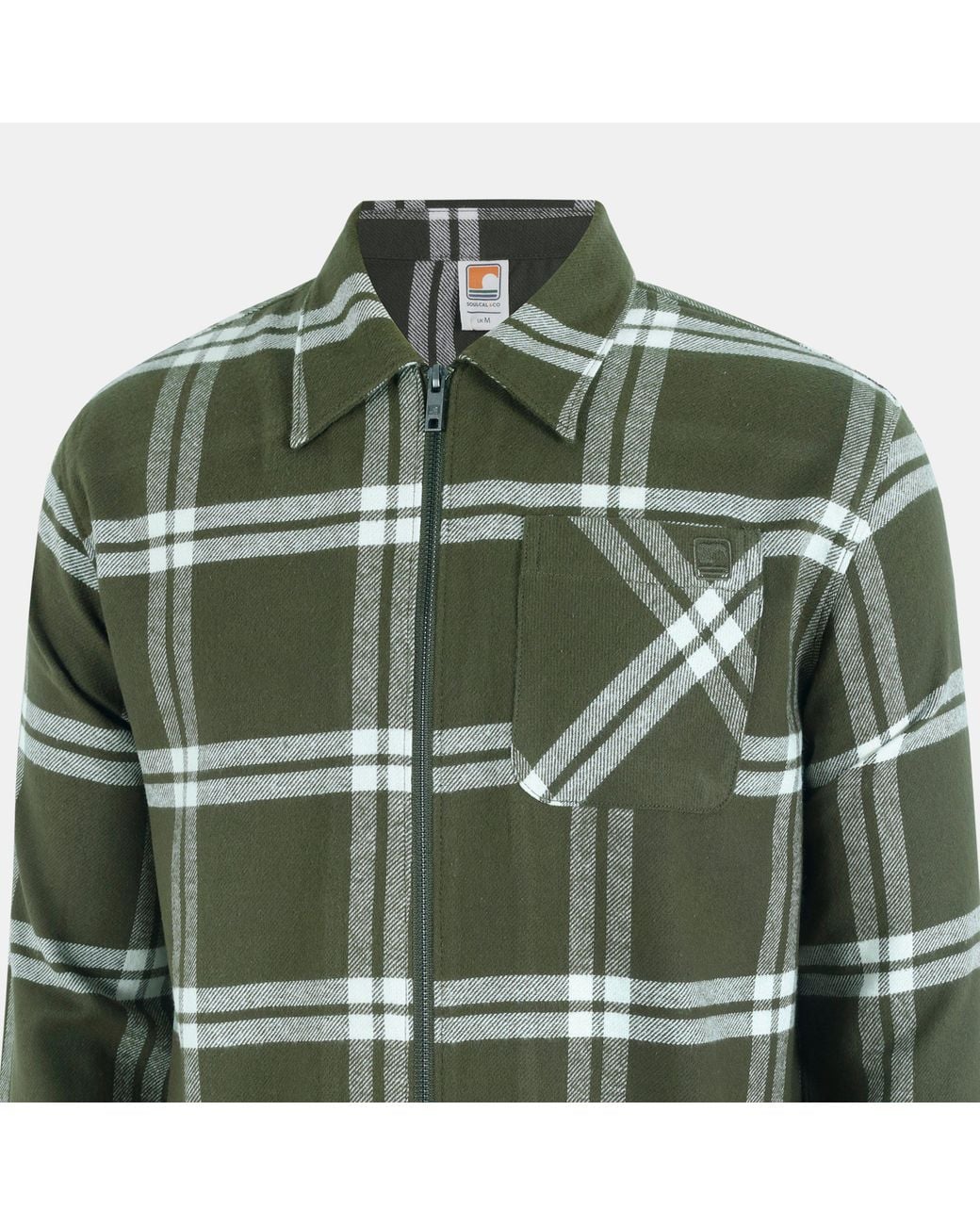 SoulCal & Co California Green Soul Check Tailored Fit Overshirt for men
