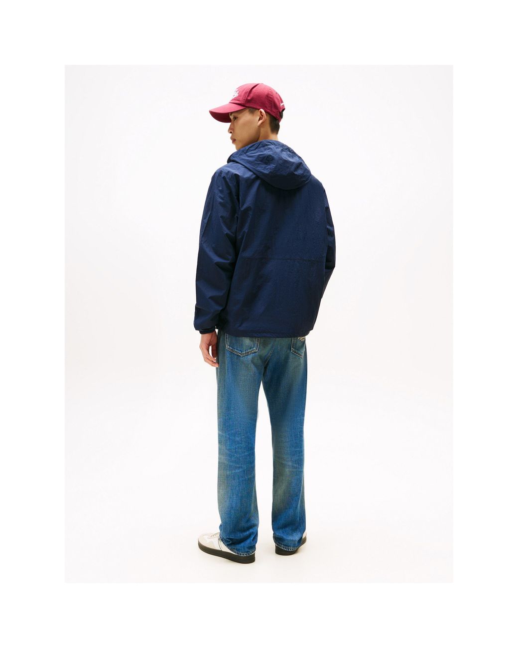 Tommy Hilfiger Blue Chicago Hooded Long Sleeve Windbreaker for men