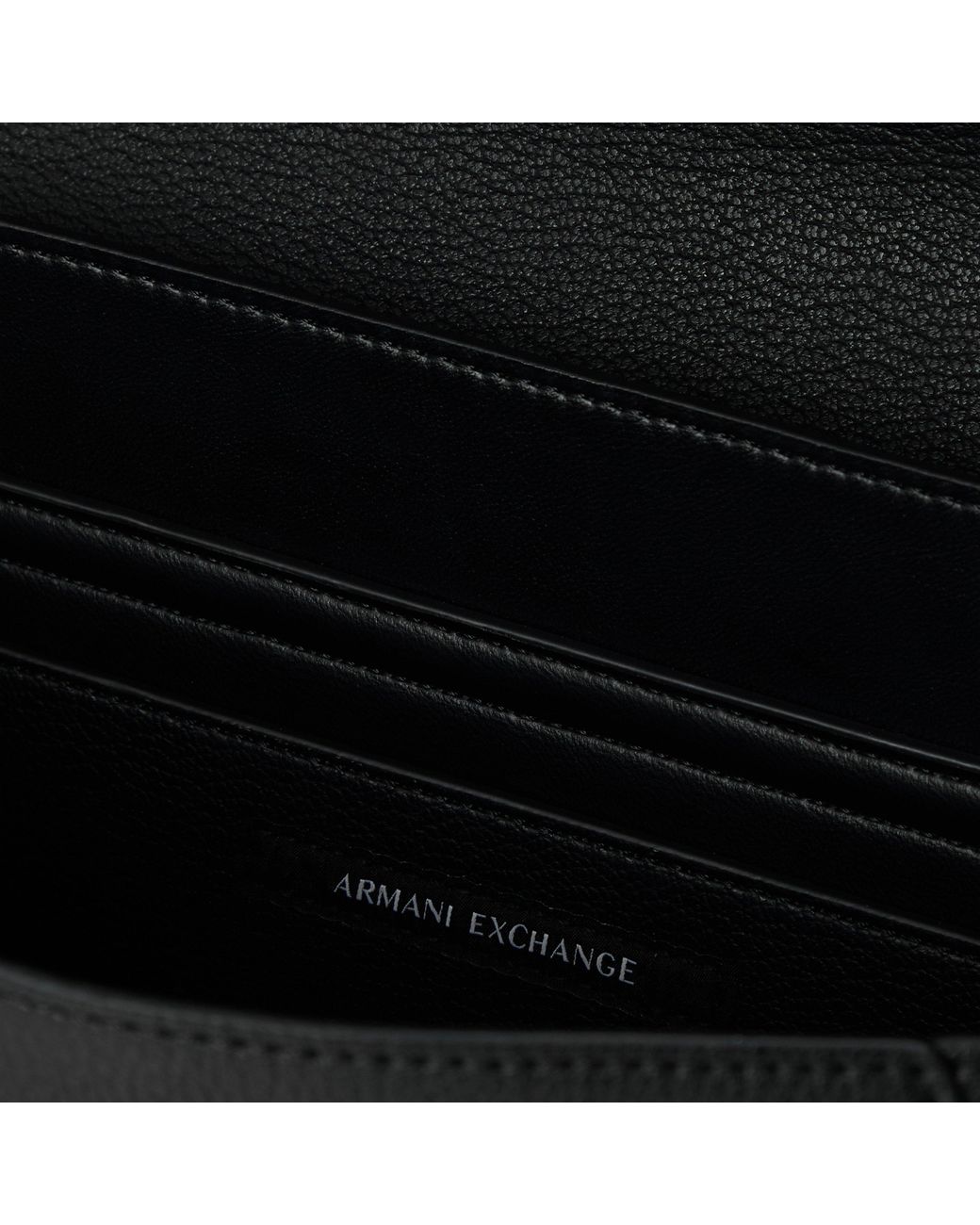 ARMANI EXCHANGE Black Isabel Faux Leather Shoulder Bag