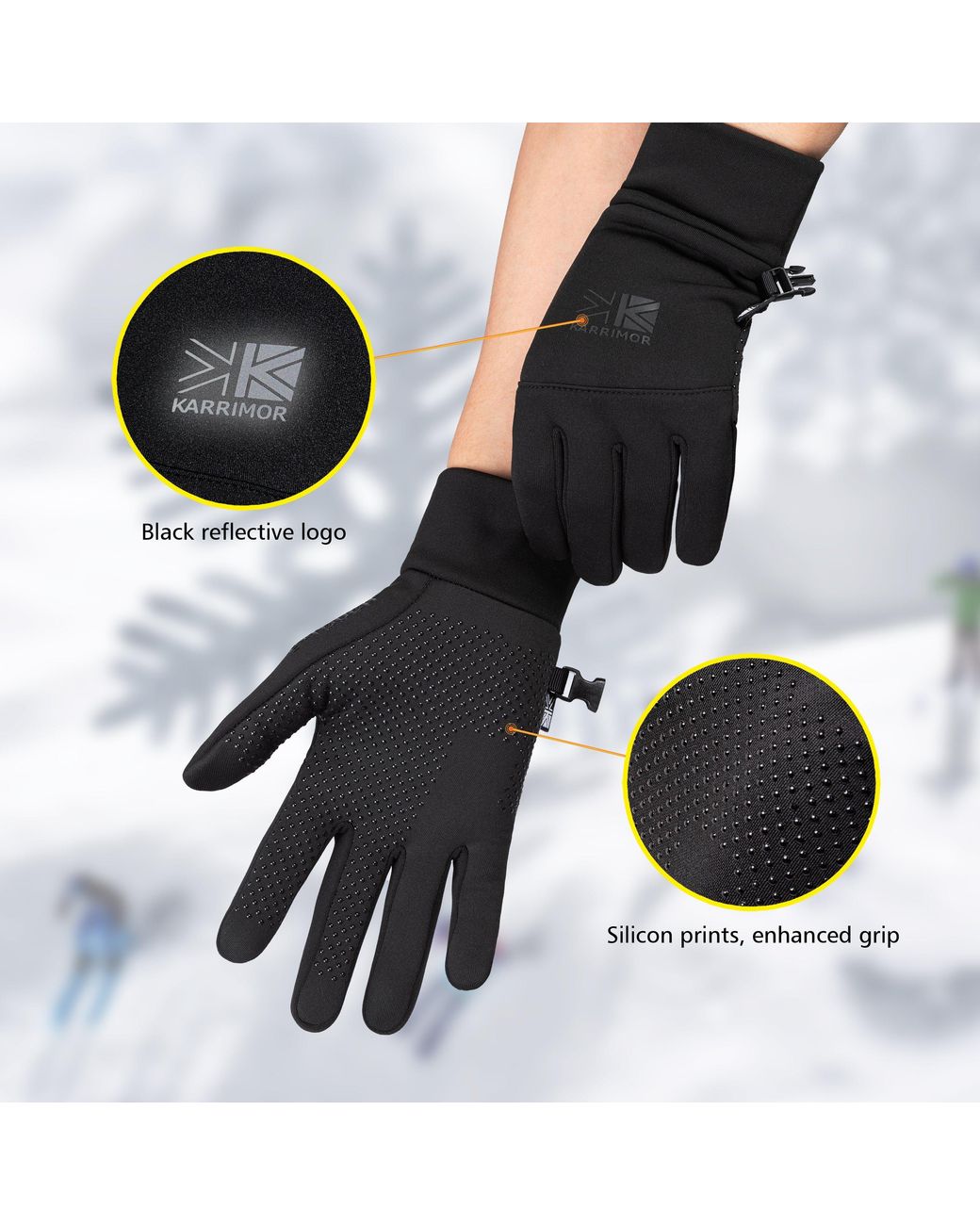 Karrimor Black Thermal Gloves