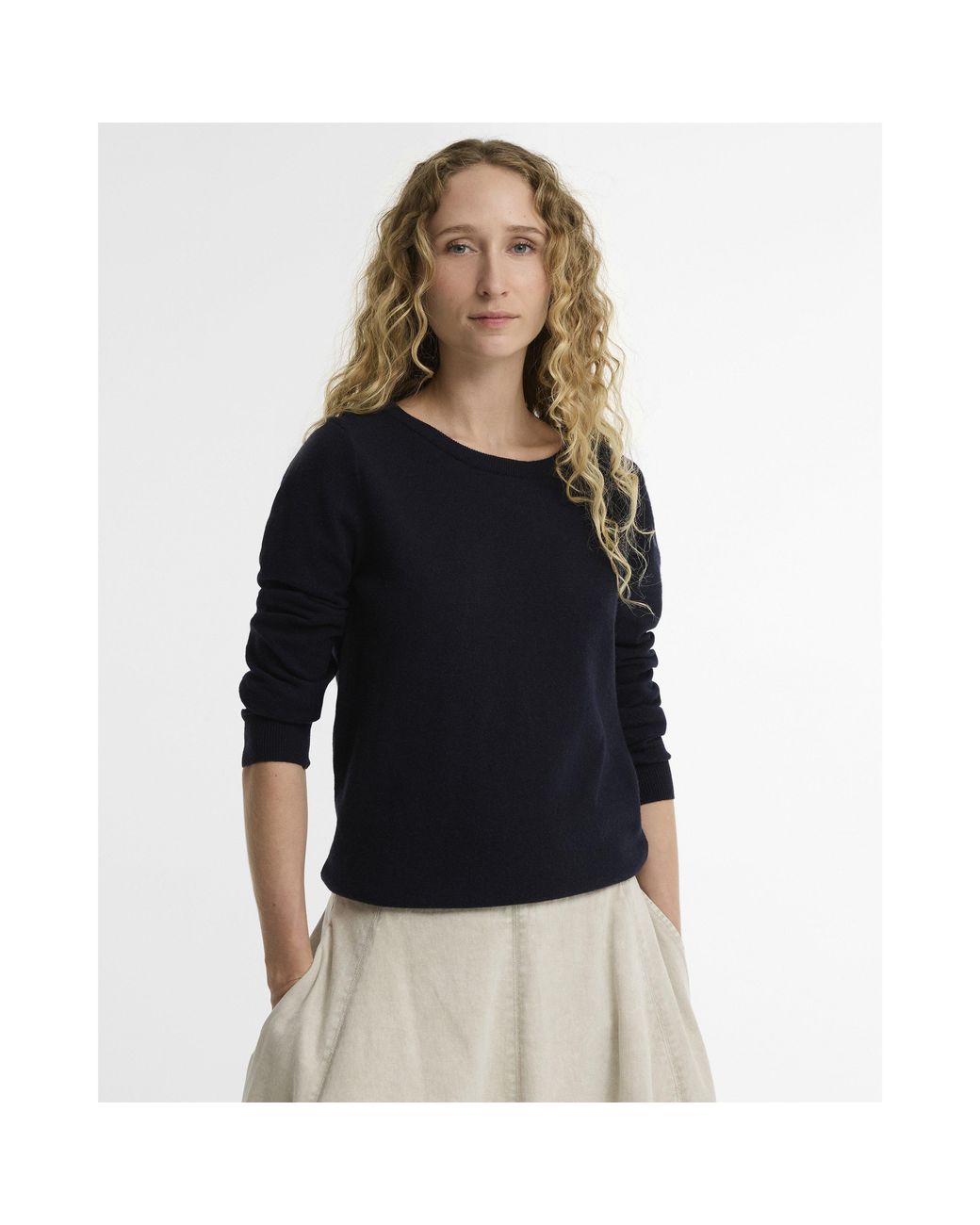 Barbour Blue Pendle Crew Neck Jumper