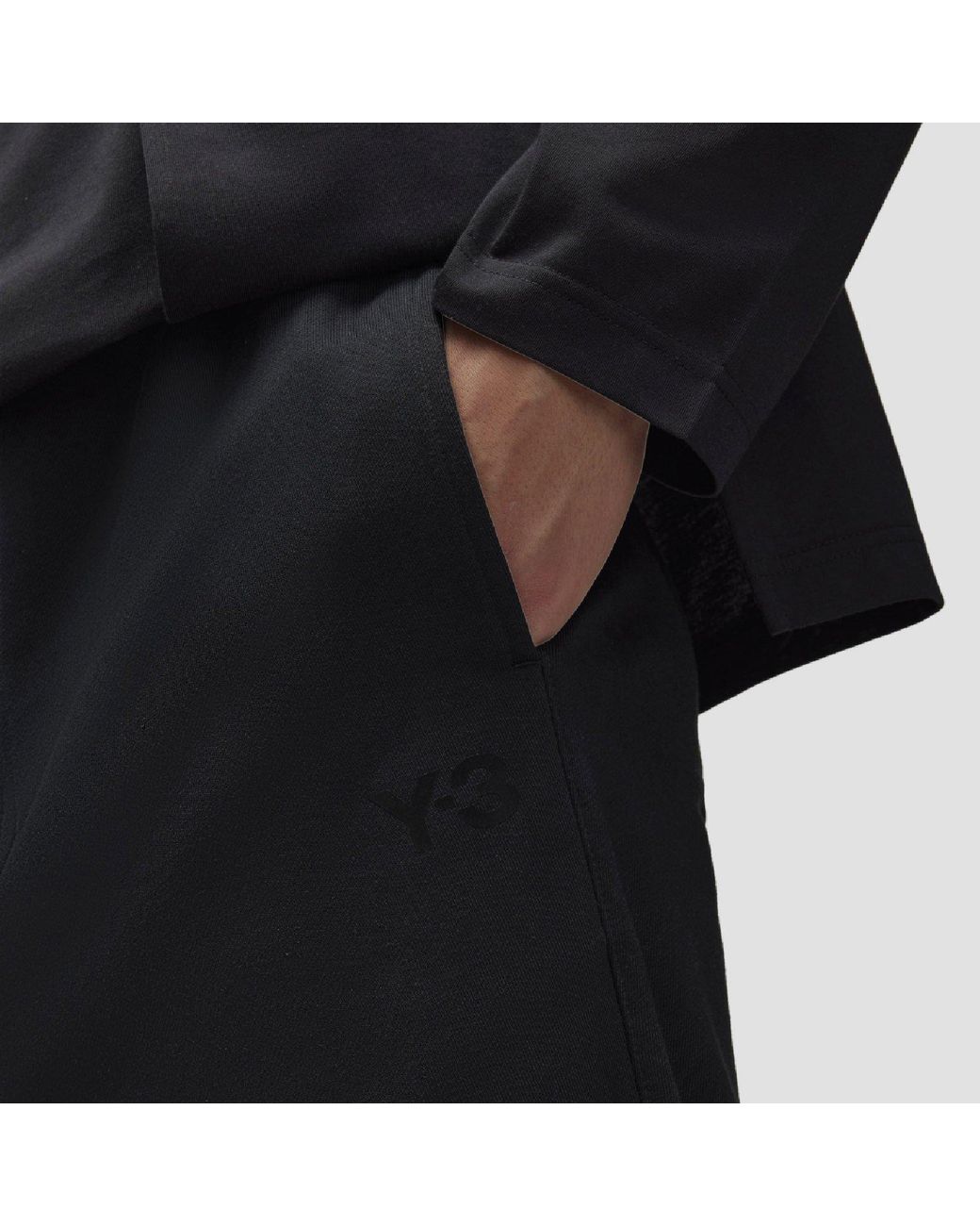 Y-3 Black French Terry Track Pants for men