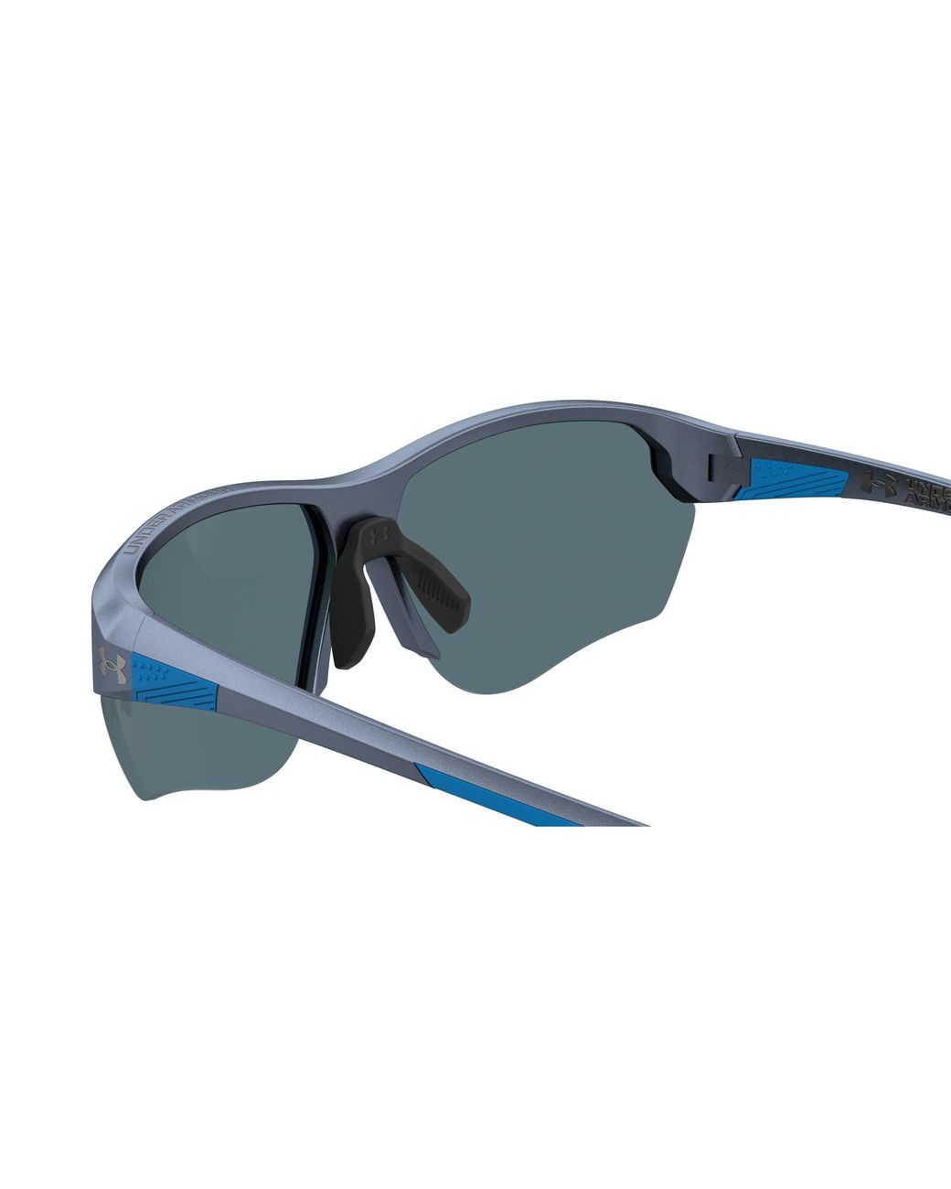 Under Armour Blue Compete Wrap Sunglasses for men