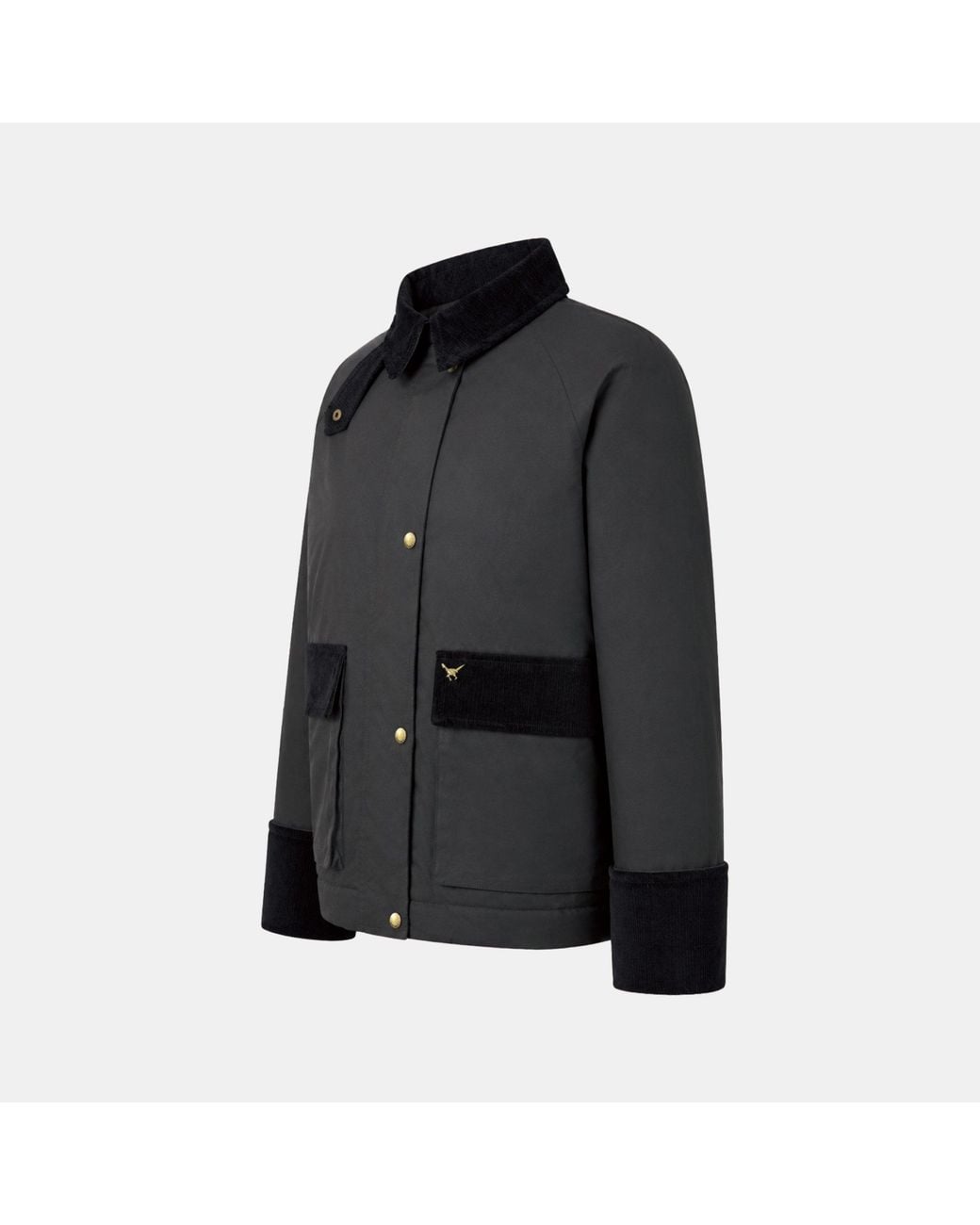 Jack Wills Black Jw Cord Barn Jkt Ld64