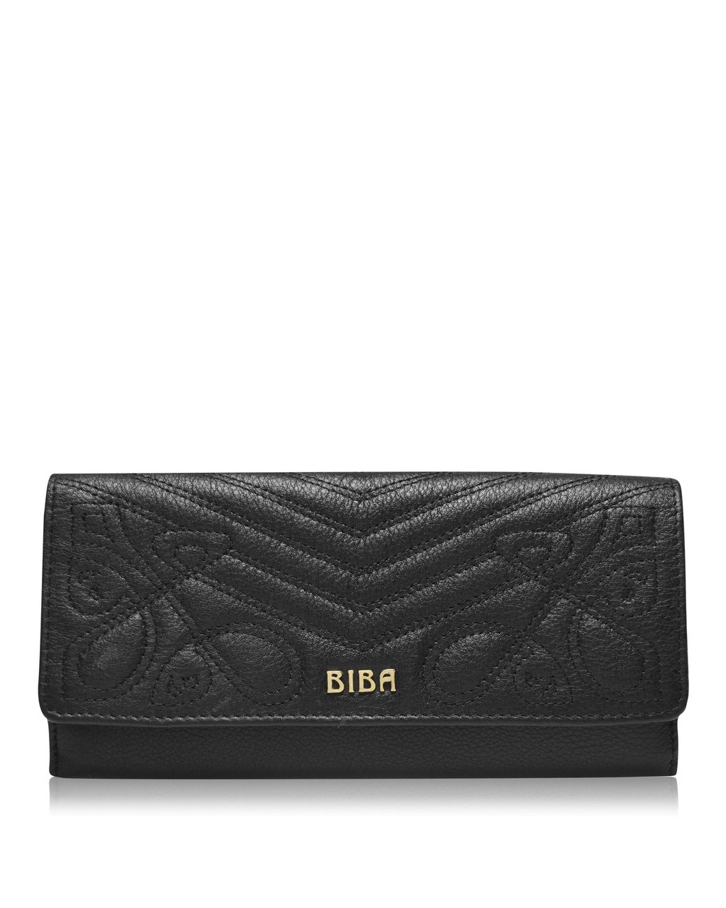 Biba Black Leather Maxine Purse