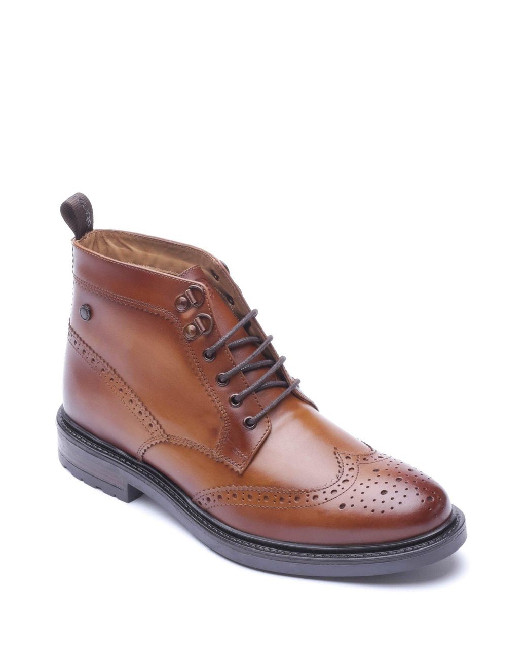 Base London Brown Foster Brogue Boot for men