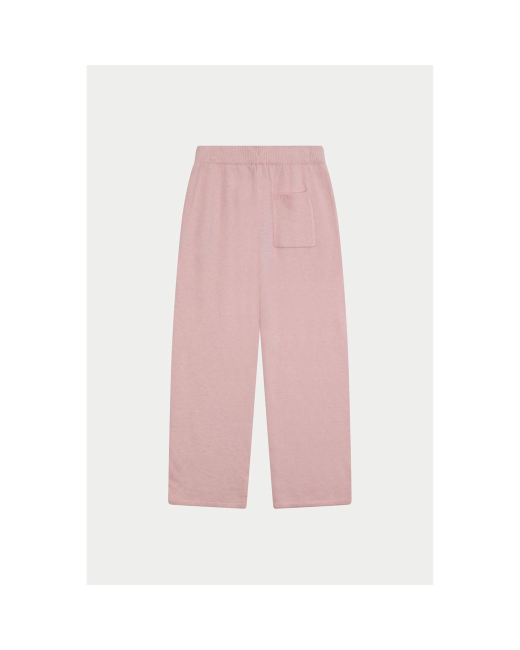 The Couture Club Pink Fluffy Wool Chunky Knit Trousers