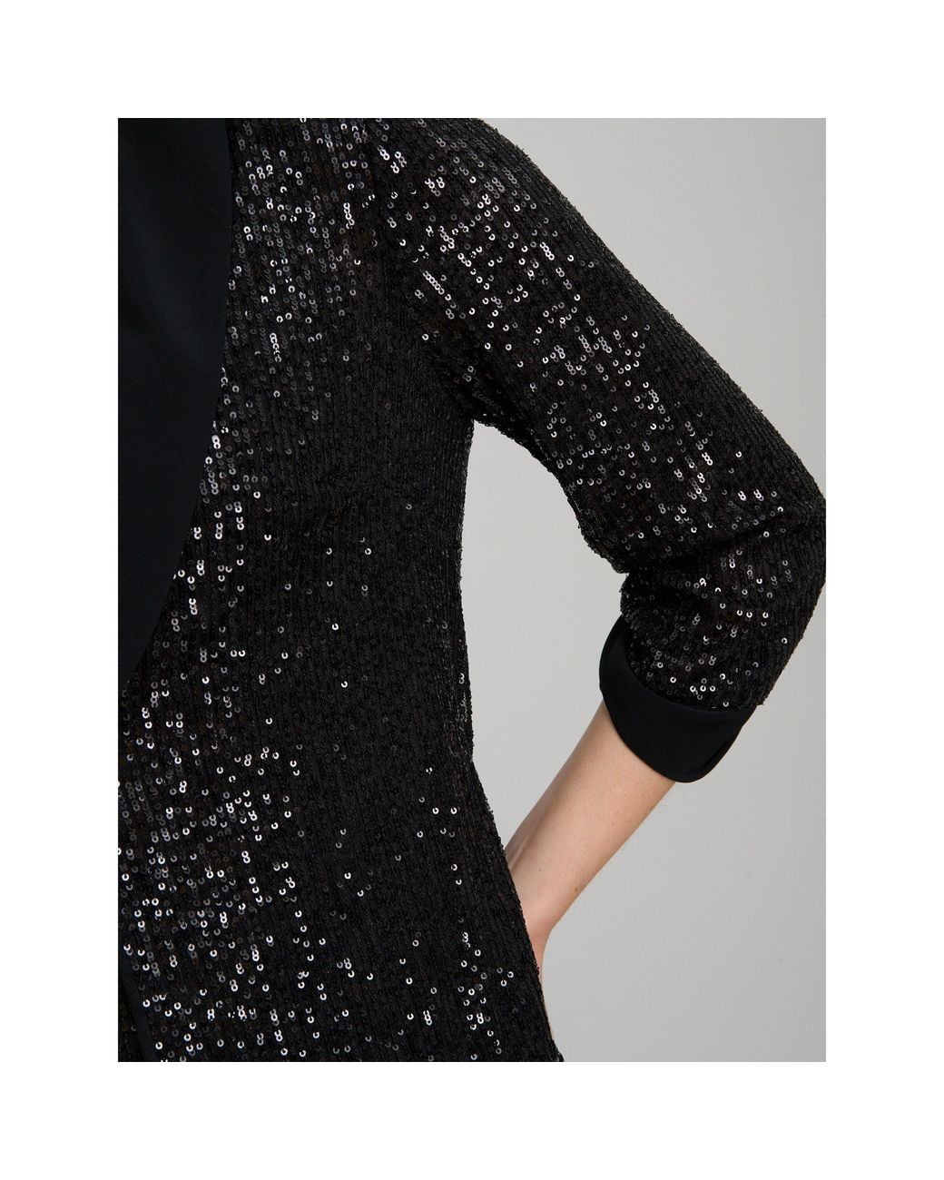 Gina Bacconi Black Jette Sequin Three Piece Trouser Suit