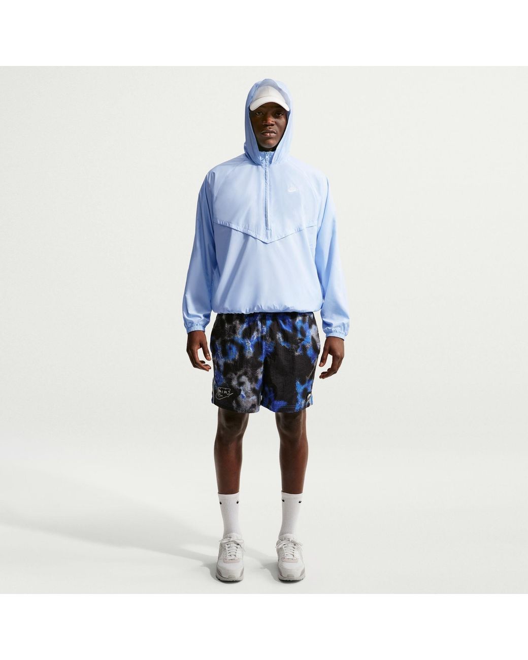 Nike Blue Windrunner Lightweight Half-Zip Jacket for men