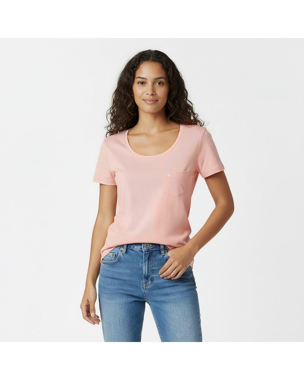 Jack Wills Pink Fullford Pocket T-Shirt Ladies