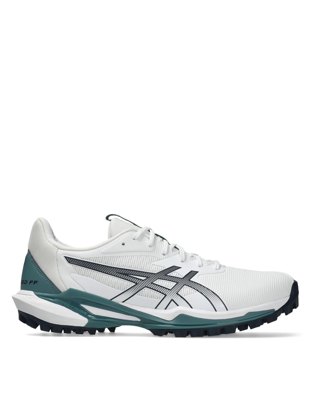 Asics White Field Astro Hockey Shoes for men