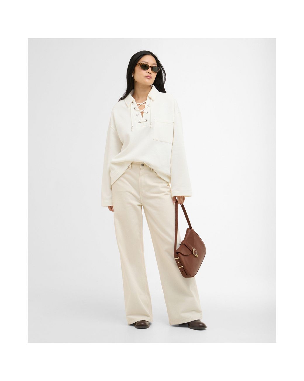 Barbour White Daya Sweatshirt