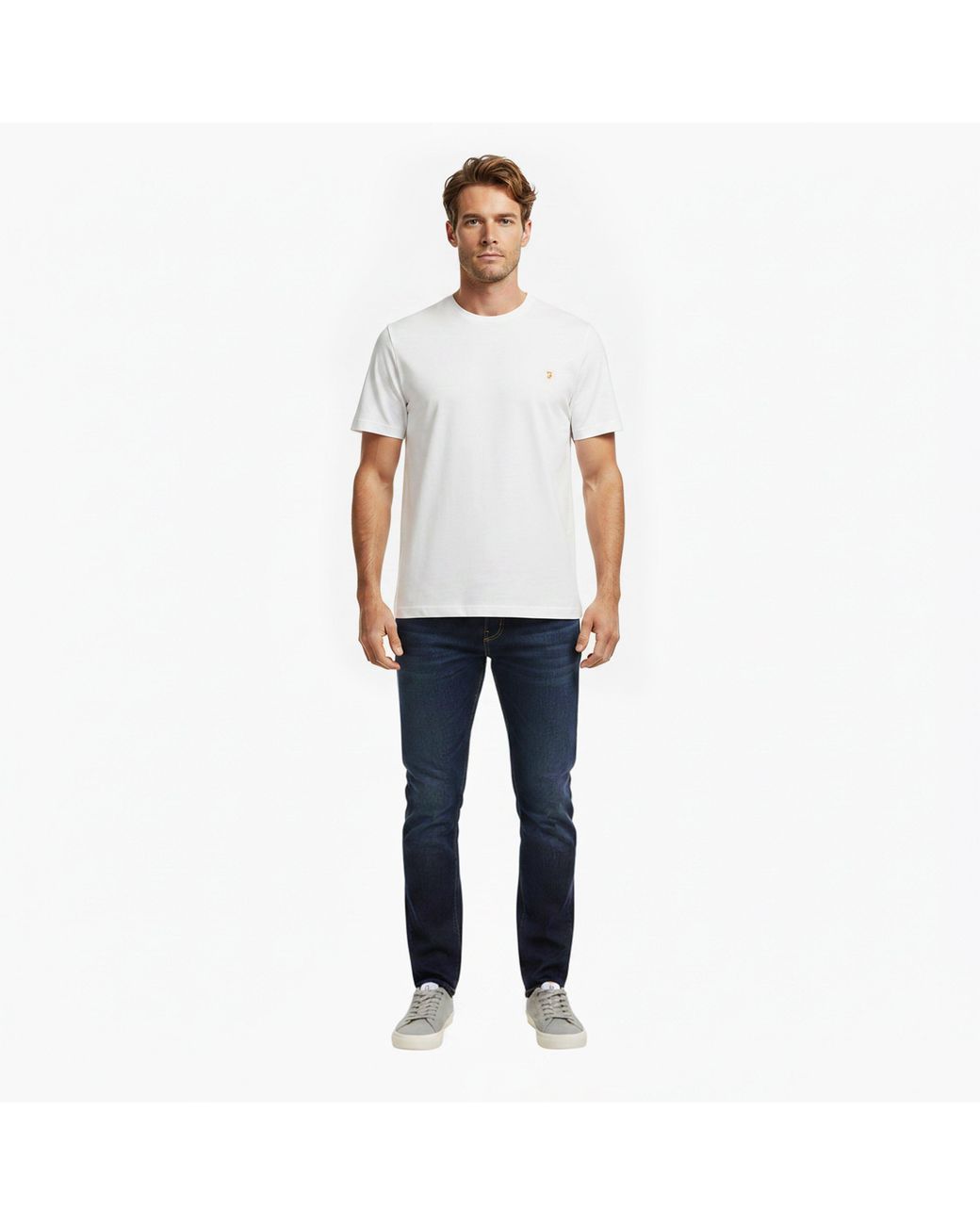 Farah White Harrow Ss T-Shirt for men