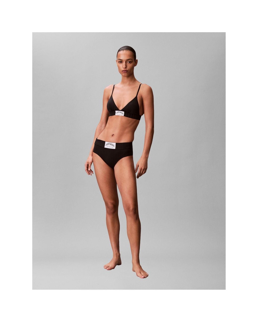 Calvin Klein Black Non Wired Triangle Bralette