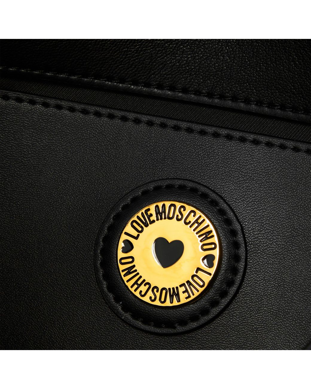 Love Moschino Black Softy Bow Faux Leather Shoulder Bag