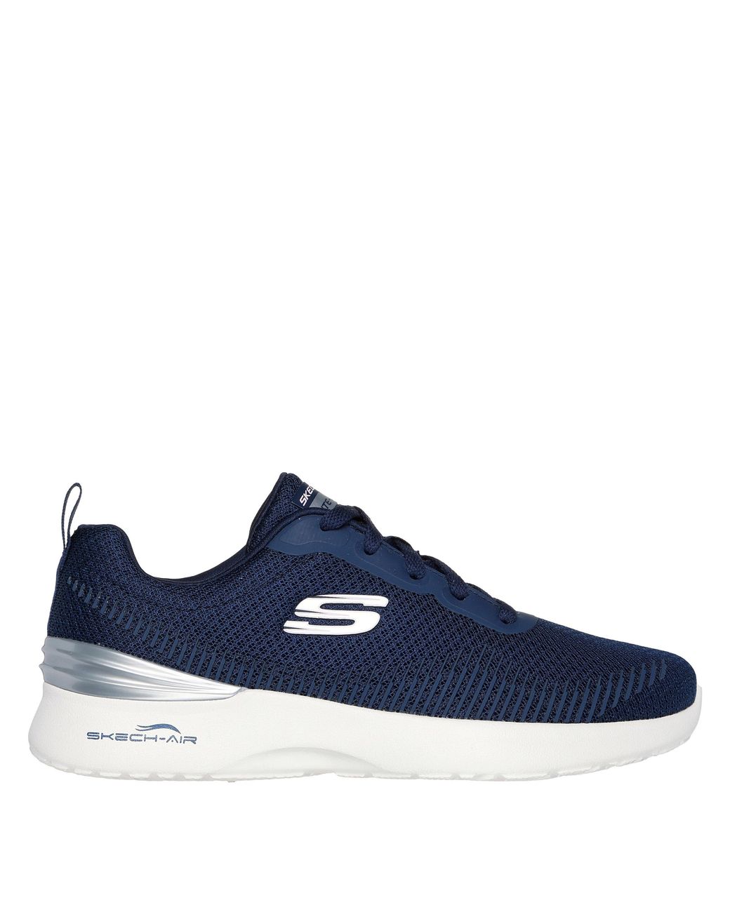 Skechers Blue 3D Print Mesh Lace-Up W Memory Foa Slip On Trainers