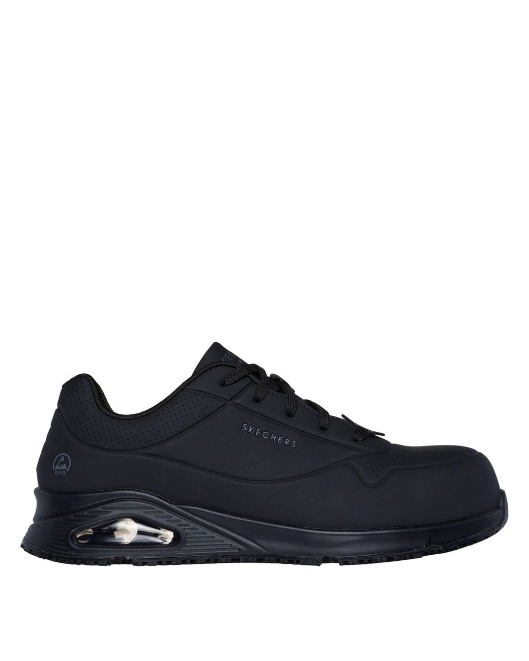 Skechers Blue Lace Up Athletic Safety Steel Toe Cap Boots for men