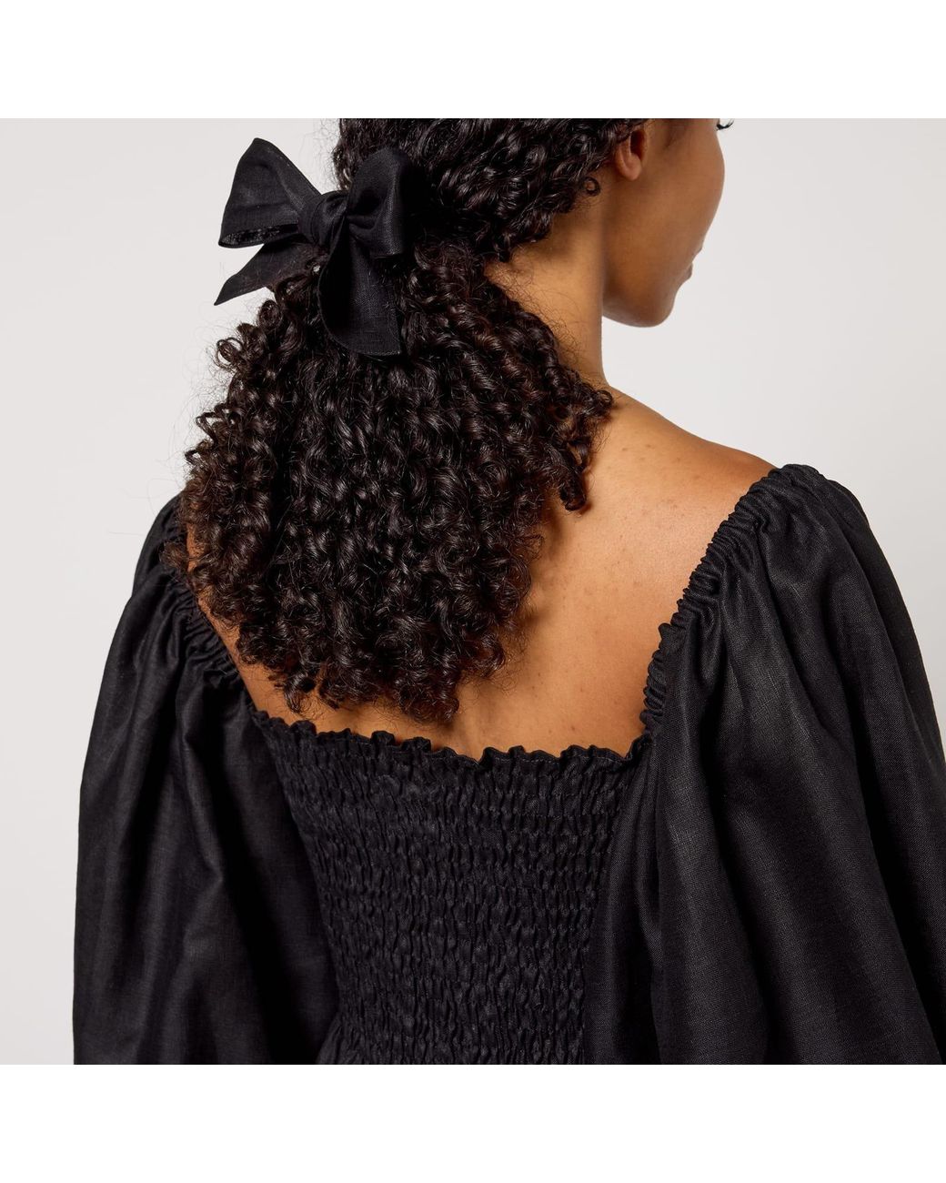 Sleeper Black Atlanta Linen Dress
