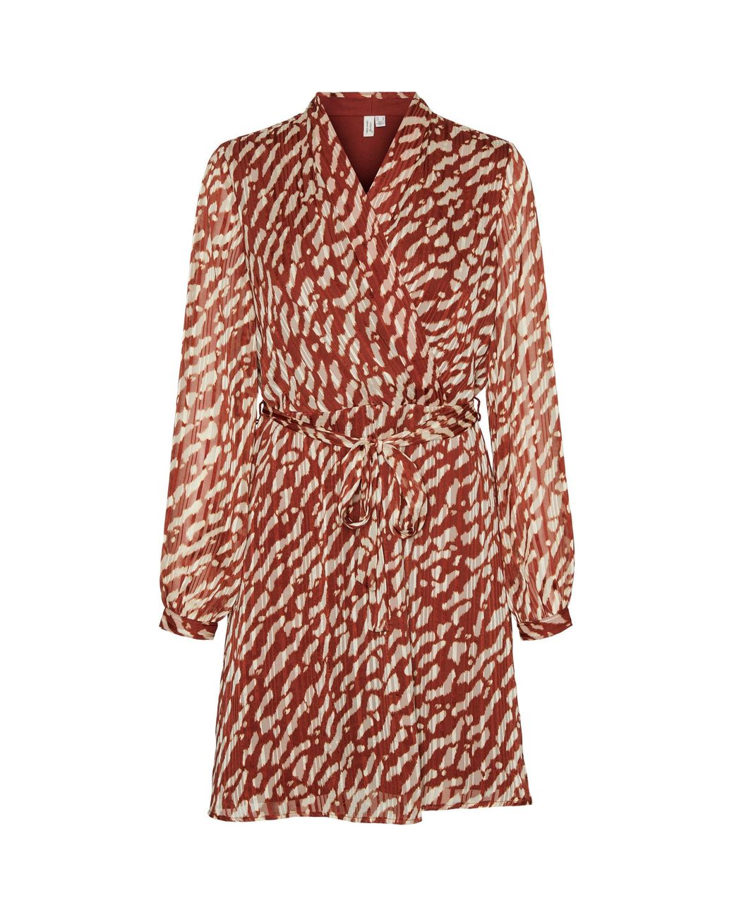 Vero Moda Red Patterned Wrap Dress