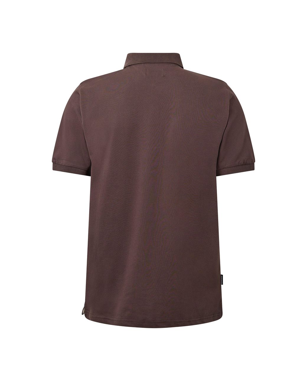 Aquascutum Brown Check Shoulder Cotton Short-Sleeve Polo Shirt for men
