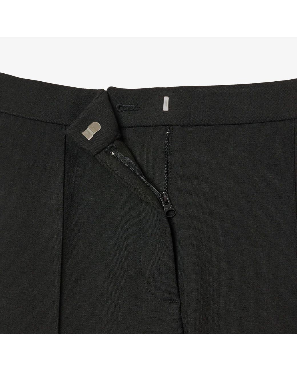 Lacoste Black High Waist Flare Dress Pants